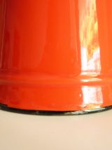 Ancienne cafetière émaillée rouge. Marque Japy