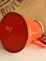 Ancienne cafetière émaillée rouge. Marque Japy