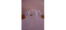 5 VERRES A EAU EN CRISTAL  D'ARQUES MODELE ST GERMAIN