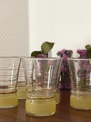 Verres à liqueur granites 