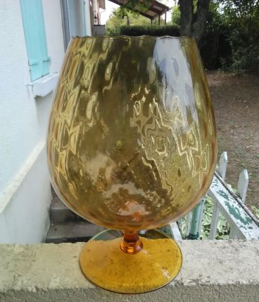 Grand verre decoratif