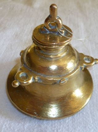 Encrier laiton inde vintage
