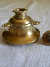 Encrier laiton inde vintage