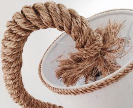 Lampe de table corde abat jour