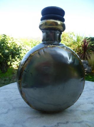 Gourde artisanale métal poli Rajasthan XXème