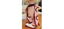 FOULARD ROSE ANNÉE 70