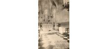 carte postale n et b chapelle tombeau MB Soubirous