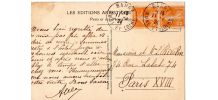 carte postale n et b Paris 1924 place de l'Opéra 
