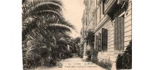 carte postale n et b grand hôtel Ajaccio vers 1920
