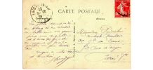 carte postale n et b château de Challain la Potherie 1927