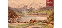 carte postale colorisée Bagnères de Bigorre 1918  ?