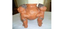 Vase tripode (style précolombien) vintage Mexique