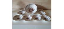magnifique service  a dessert en porcelaine de chauvigny