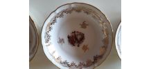 magnifique service  a dessert en porcelaine de chauvigny