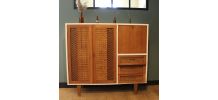 Secretaire- Penderie - Commode rotin années