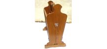 porte  revues  en bois massif , vintage