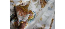 tissu d'ameublement à fleurs