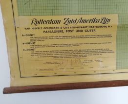 Ancienne carte du monde avec des lignes de navigation