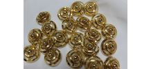 lot de 20 boutons doré vintage 1975