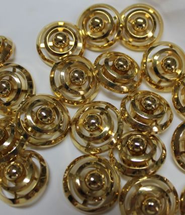 lot de 20 boutons doré vintage 1975