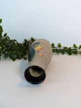 Vase grès décor floral