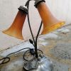 Lampe style art déco 2 tulipes