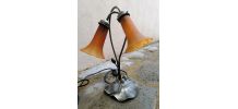 Lampe style art déco 2 tulipes