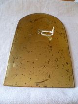 Charmant petit miroir laiton artisanal Inde vintage