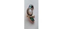 Broche perroquet émaillée vintage