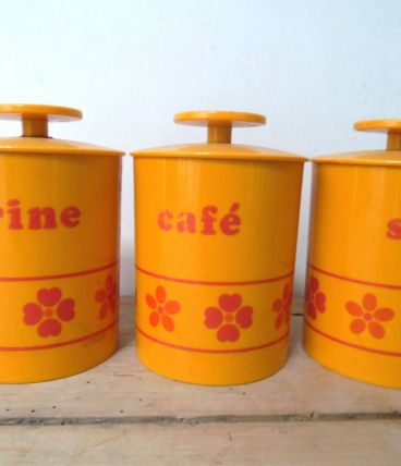 3 pots à condiments vintage