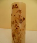 Anciennes bougies incrustées fleurs sèchées 