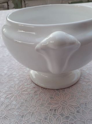 petite soupiere porcelaine blanche