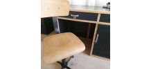 Bureau vintage et sa chaise industriel 