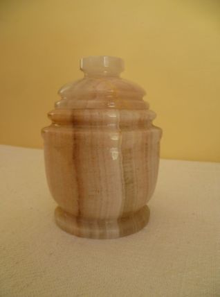 Petit pot en oxyx marbre 1970 Inde