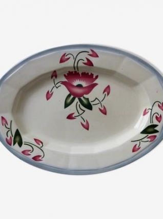 Plat de service en porcelaine opaque