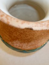 Pot grès émaillé décor bison Etat-Unis