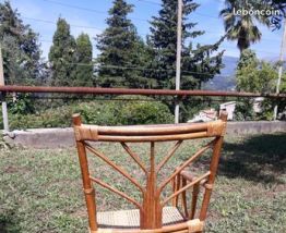 Fauteuil enfant en cannage et rotin