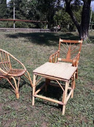 Table basse en rotin