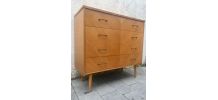 Commode vintage scandinave joli bois blond 