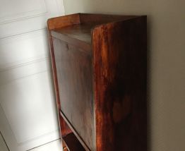 secrétaire vintage scandinave pieds compas, bureau 