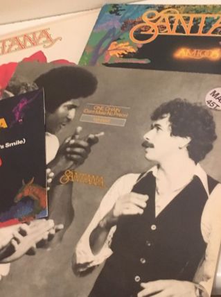Santana lot vinyles : deux 33 t + 1 maxi 45 t + un 45 t