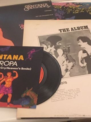 Santana lot vinyles : deux 33 t + 1 maxi 45 t + un 45 t