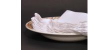 6 Serviettes de Table Brodées Main Anciennes