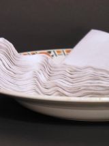 6 Serviettes de Table Brodées Main Anciennes