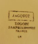 Service 6 assiettes liserer bleu vintage Digoin "Jacquot"