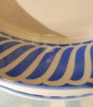 Service 6 assiettes liserer bleu vintage Digoin "Jacquot"