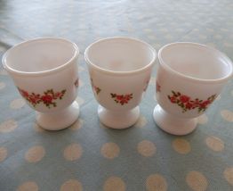 Ensemble de coquetiers Arcopales décor fines roses