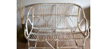 banquette en rotin 