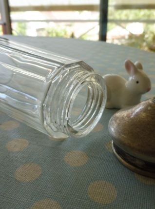 Saupoudreuse verre et métal argenté