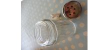 Saupoudreuse verre et métal argenté